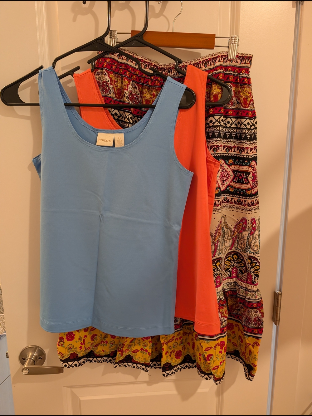 3 Piece Outfit - Christian Siriano Maxi Skirt And Chico's Tank Tops